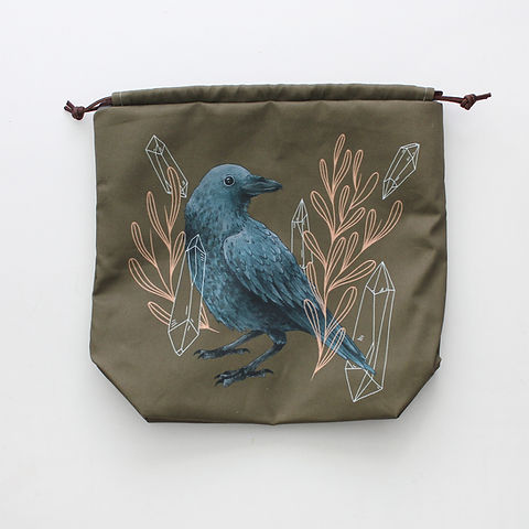 Blue Rabbit House - Amber the Raven - Regular Size Project Bag