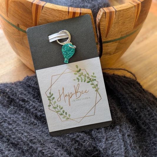 Hapbee Creative Studios Enchanted Yarn Crawl 2025 Hot Air Balloon Stitch Marker