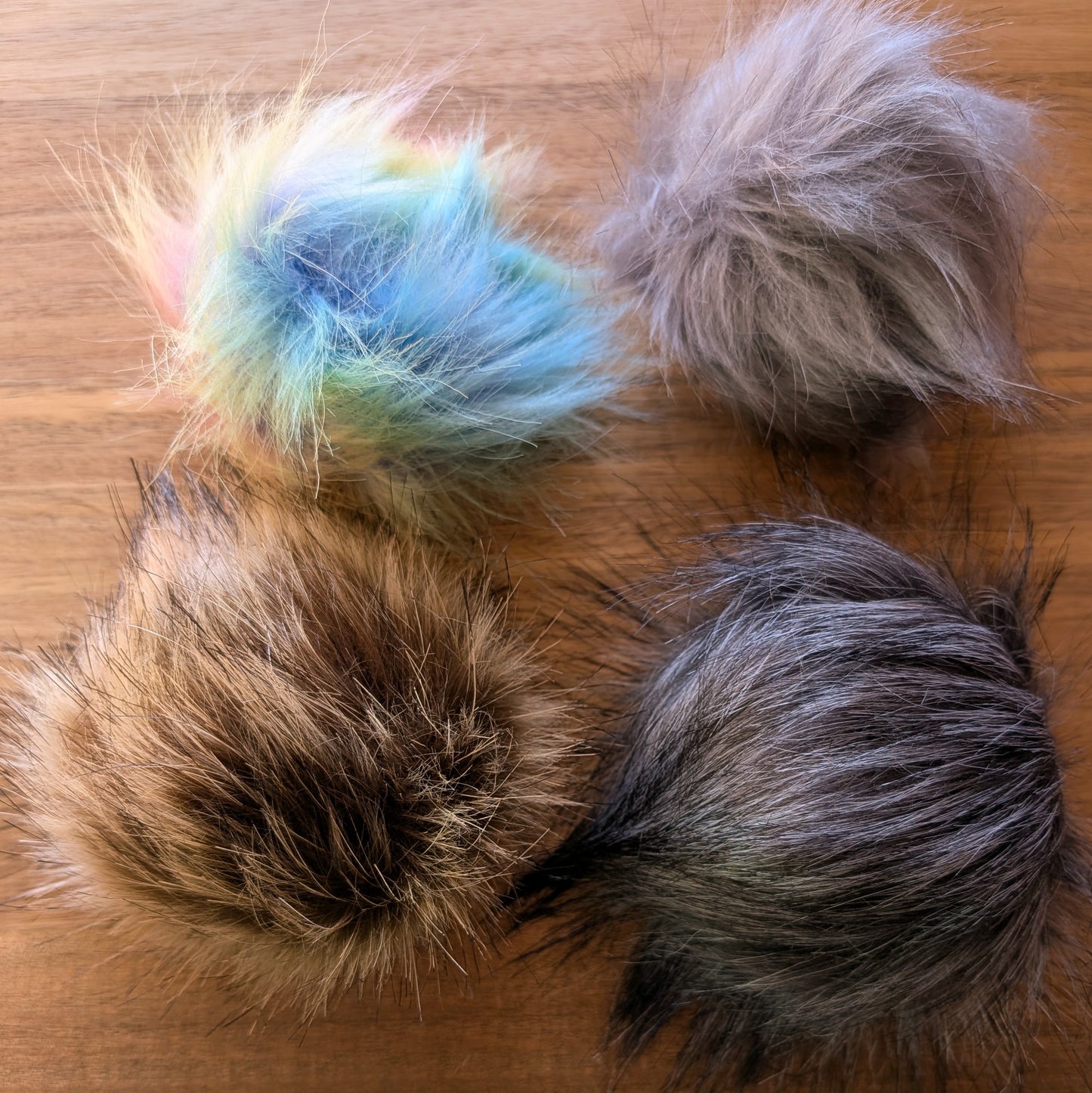 Large Faux Fur Pom-Pom with Loop